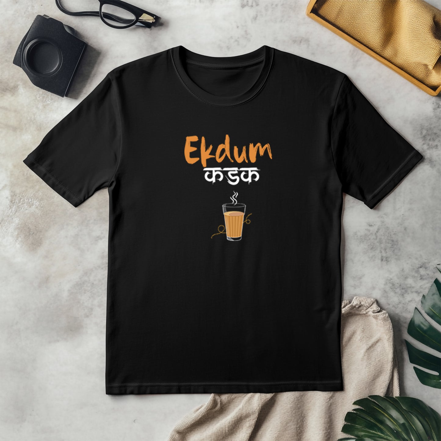 Ekdum kadak Tea Lover β Adult Unisex Marathi T-Shirt
