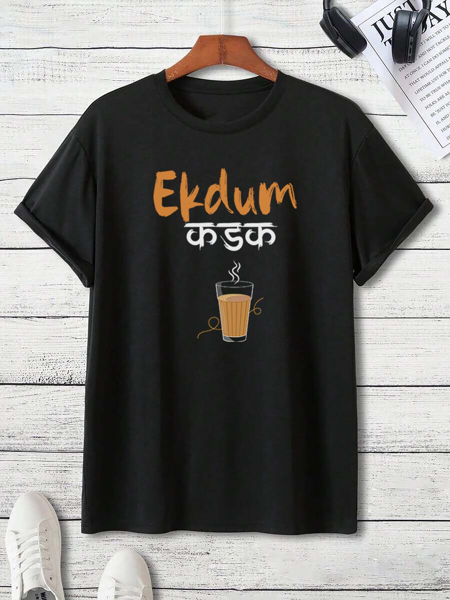 Ekdum kadak Tea Lover – Adult Unisex Marathi T-Shirt